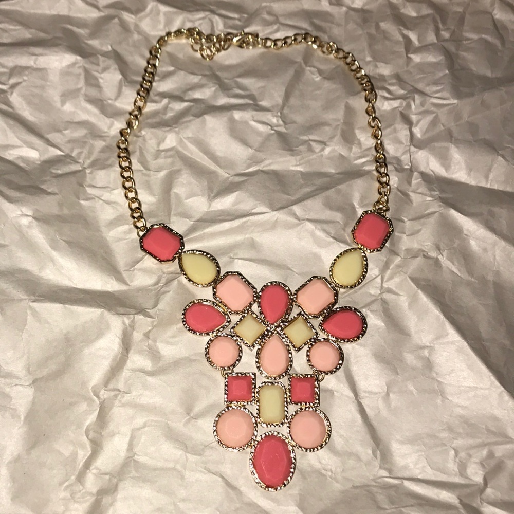 Pink and gold necklace